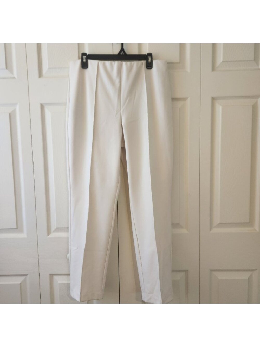 Ruby Rd. Womens Ivory Elastic Waist Pull-On Dress Pants Size L